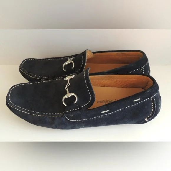 Magnanni Vekio Men's Suede HorseBit Driving Loafers - Picture 3 of 4